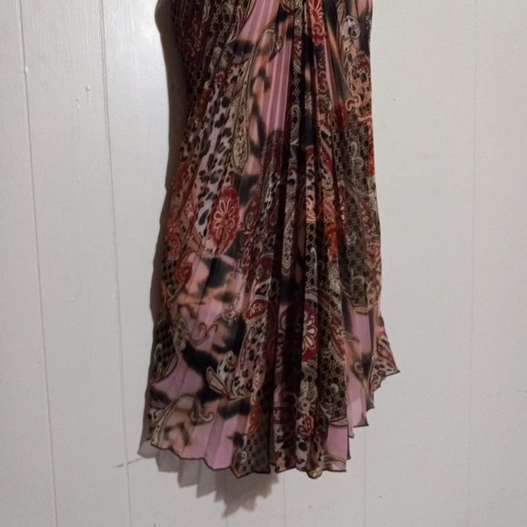 fredericks of hollywood halter mini dress Flowey tunic top womens boho small EUC - Picture 4 of 8